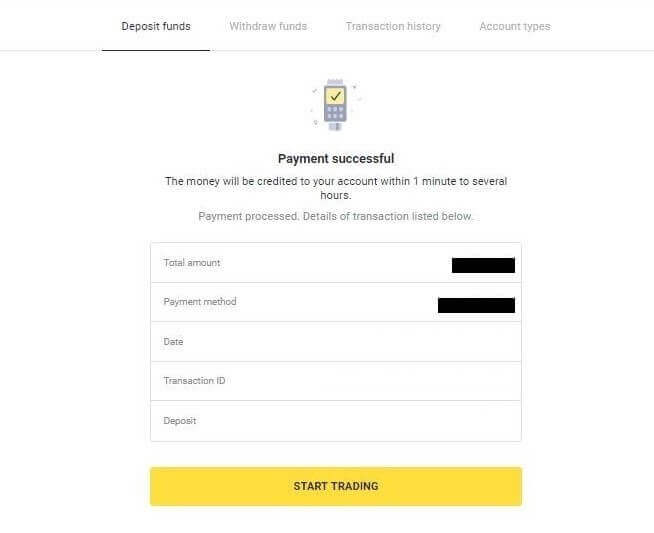Deposit Funds in Binomo via Bank Card Deposit Funds in Binomo via Bank Card