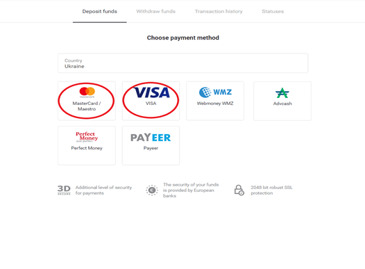 Deposit Funds in Binomo via Bank Card Deposit Funds in Binomo via Bank Card