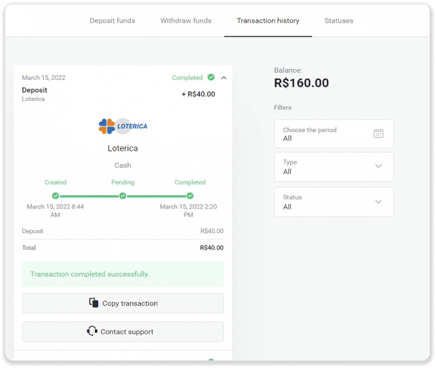 Deposit Funds in Binomo via Brazil Internet Banking (Bank Transer, Paylivre, Loterica, Itau, Boleto Rapido) and E-wallets (Picpay, Astropay, Banco do Brasil, Santander, Bradesco, Neteller, Skrill, WebMoney, Advcash) Deposit Funds in Binomo via Brazil Internet Banking (Bank Transer, Paylivre, Loterica, Itau, Boleto Rapido) and E-wallets (Picpay, Astropay, Banco do Brasil, Santander, Bradesco, Neteller, Skrill, WebMoney, Advcash)