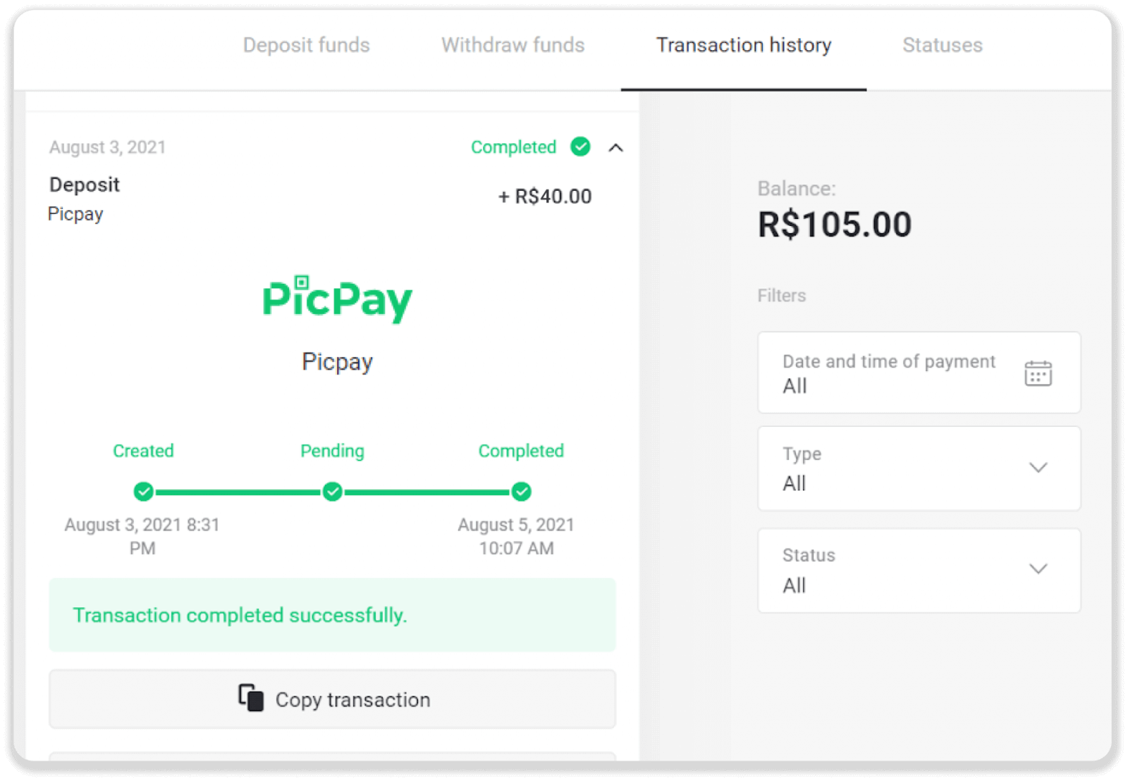 Deposit Funds in Binomo via Brazil Internet Banking (Bank Transer, Paylivre, Loterica, Itau, Boleto Rapido) and E-wallets (Picpay, Astropay, Banco do Brasil, Santander, Bradesco, Neteller, Skrill, WebMoney, Advcash) Deposit Funds in Binomo via Brazil Internet Banking (Bank Transer, Paylivre, Loterica, Itau, Boleto Rapido) and E-wallets (Picpay, Astropay, Banco do Brasil, Santander, Bradesco, Neteller, Skrill, WebMoney, Advcash)