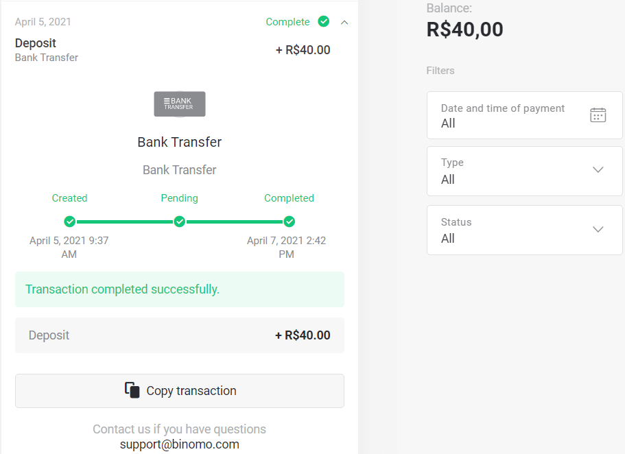 Deposit Funds in Binomo via Brazil Internet Banking (Bank Transer, Paylivre, Loterica, Itau, Boleto Rapido) and E-wallets (Picpay, Astropay, Banco do Brasil, Santander, Bradesco, Neteller, Skrill, WebMoney, Advcash) Deposit Funds in Binomo via Brazil Internet Banking (Bank Transer, Paylivre, Loterica, Itau, Boleto Rapido) and E-wallets (Picpay, Astropay, Banco do Brasil, Santander, Bradesco, Neteller, Skrill, WebMoney, Advcash)
