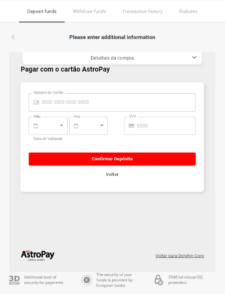 Deposit Funds on Binomo via Brazil Internet Banking (Bank Transer, Paylivre, Loterica, Itau, Boleto Rapido) and E-wallets (Picpay, Astropay, Banco do Brasil, Santander, Bradesco, Neteller, Skrill, WebMoney, Advcash) Deposit Funds on Binomo via Brazil Internet Banking (Bank Transer, Paylivre, Loterica, Itau, Boleto Rapido) and E-wallets (Picpay, Astropay, Banco do Brasil, Santander, Bradesco, Neteller, Skrill, WebMoney, Advcash)