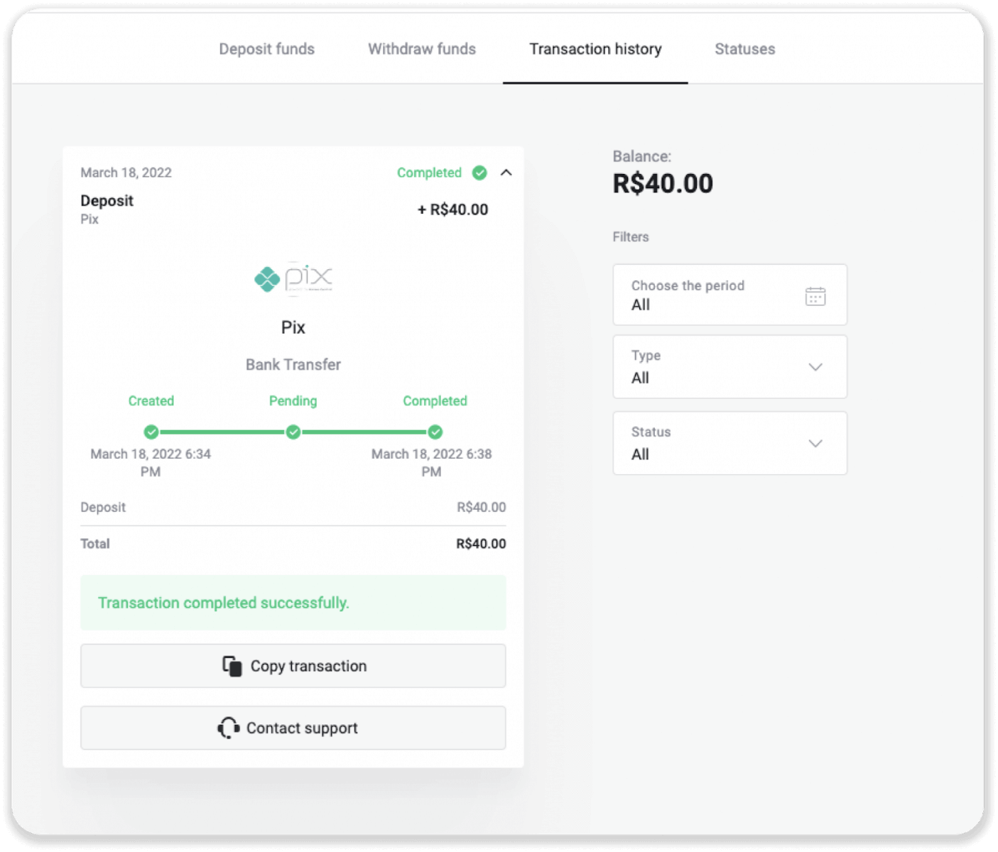 Deposit Funds on Binomo via Brazil Internet Banking (Bank Transer, Paylivre, Loterica, Itau, Boleto Rapido) and E-wallets (Picpay, Astropay, Banco do Brasil, Santander, Bradesco, Neteller, Skrill, WebMoney, Advcash) Deposit Funds on Binomo via Brazil Internet Banking (Bank Transer, Paylivre, Loterica, Itau, Boleto Rapido) and E-wallets (Picpay, Astropay, Banco do Brasil, Santander, Bradesco, Neteller, Skrill, WebMoney, Advcash)