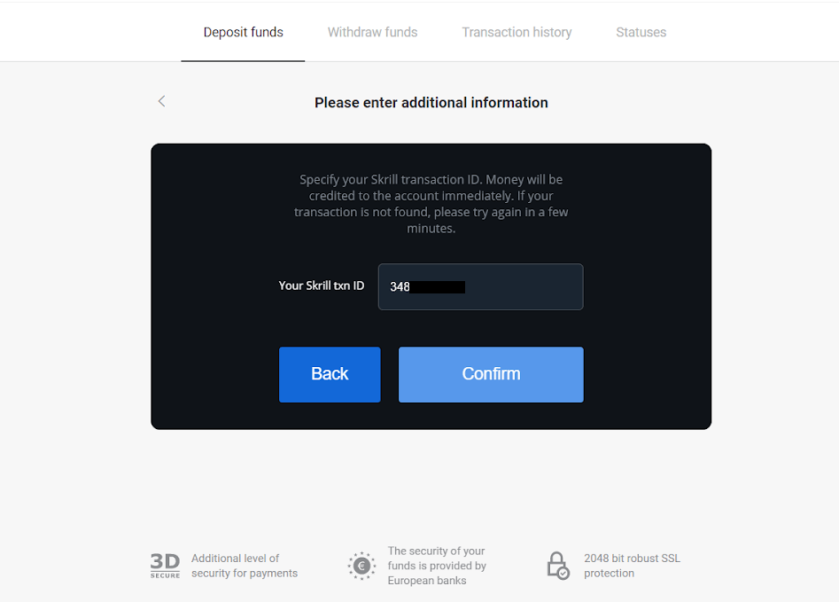 Lacagaha Debaajiga ah ee Binomo iyada oo loo marayo E-boorsada (Webmoney WMZ, Picpay, Neteller, Atropay, Cash U, Skrill, ADV lacag caddaan ah, Kaarka AstroPay, Lacag qumman) Lacagaha Debaajiga ah ee Binomo iyada oo loo marayo E-boorsada (Webmoney WMZ, Picpay, Neteller, Atropay, Cash U, Skrill, ADV lacag caddaan ah, Kaarka AstroPay, Lacag qumman)