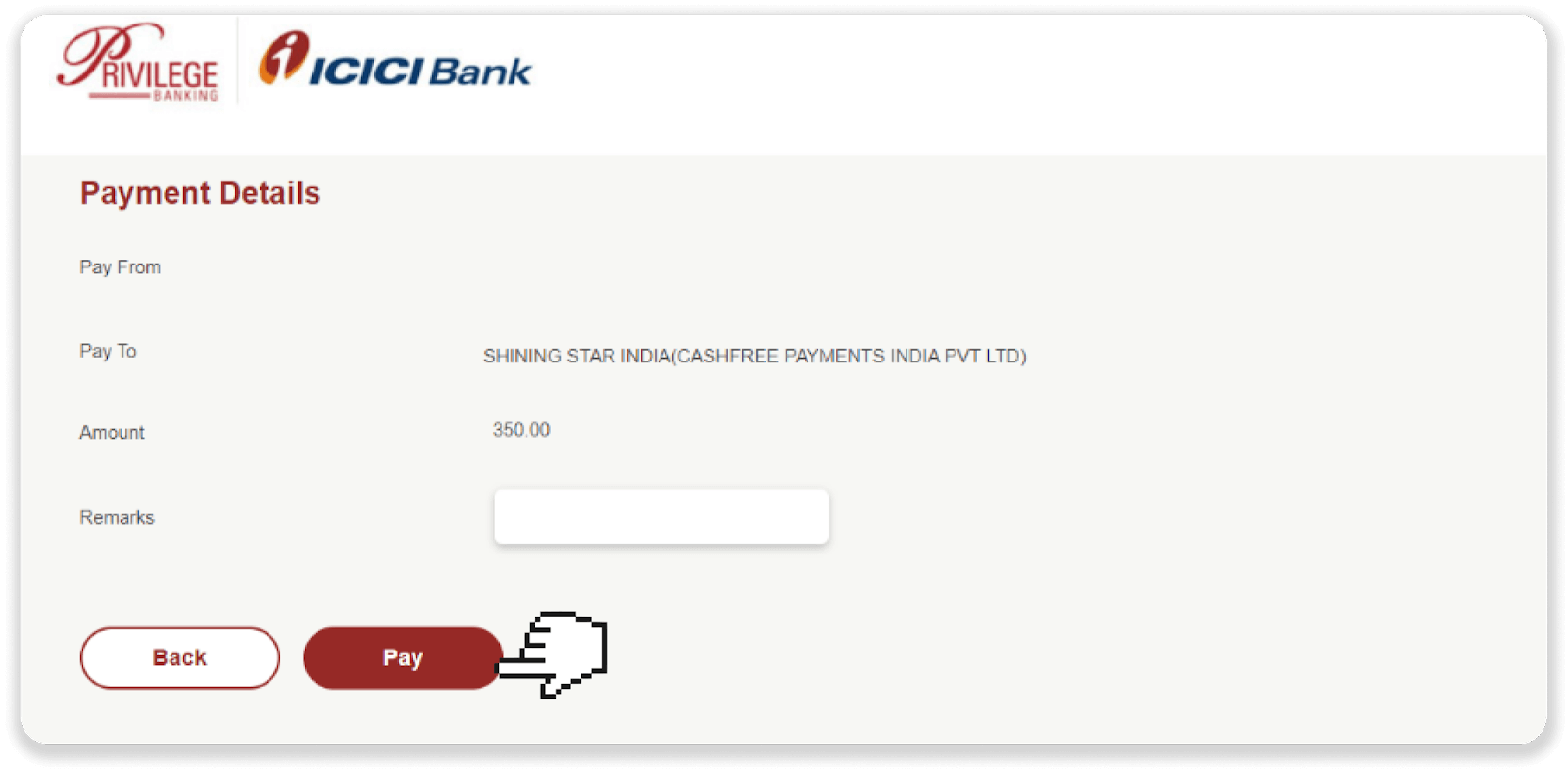 Hindistan bank kartoçkalary (Visa / MasterCard / Rupay), Bank