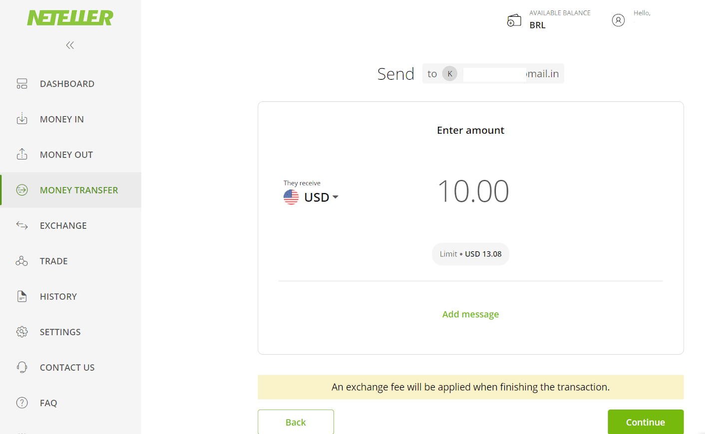 Внесіть кошти на Binomo через Neteller