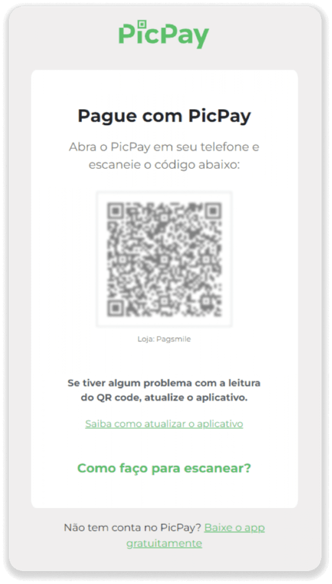 إيداع الأموال عبر التحويل البنكي (Itau، PicPay، Loterica، Boleto Rapido، Paylivre، Pagsmile، Bradesco، Santander) على Binomo