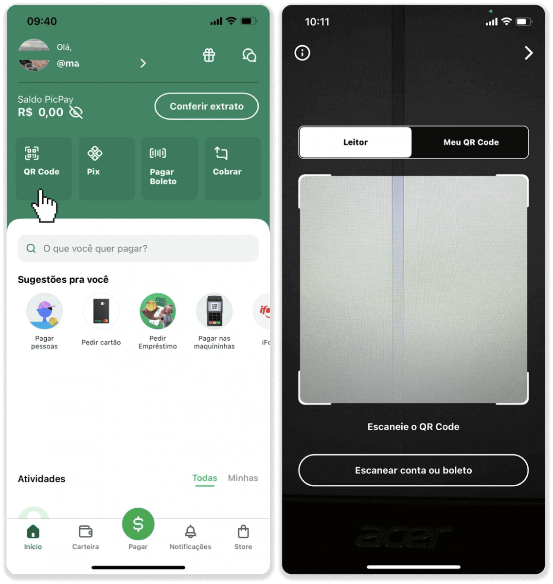 إيداع الأموال عبر التحويل البنكي (Itau، PicPay، Loterica، Boleto Rapido، Paylivre، Pagsmile، Bradesco، Santander) على Binomo