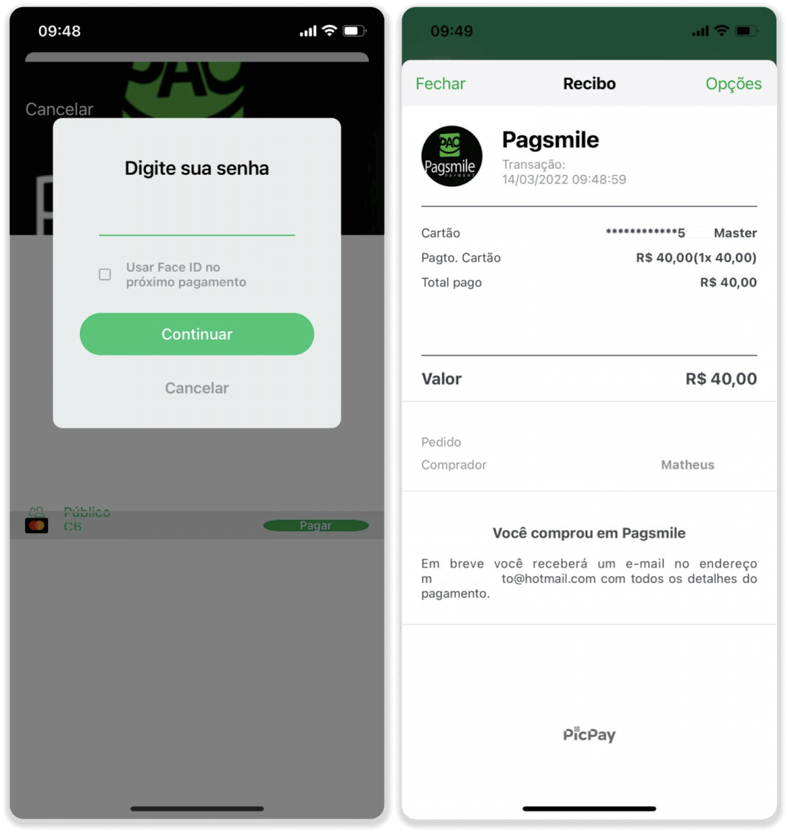 إيداع الأموال عبر التحويل البنكي (Itau، PicPay، Loterica، Boleto Rapido، Paylivre، Pagsmile، Bradesco، Santander) على Binomo