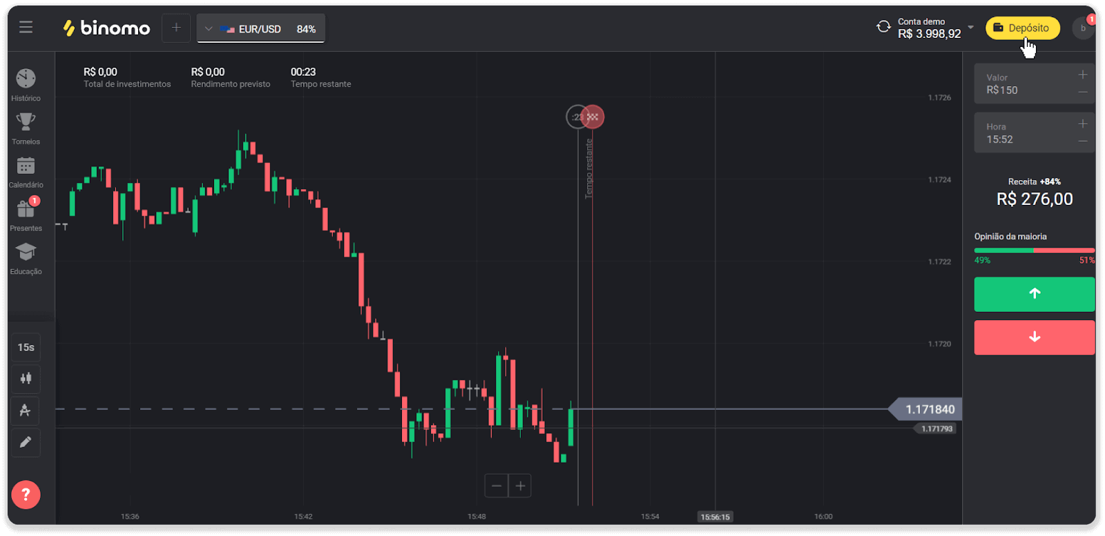 إيداع الأموال عبر التحويل البنكي (Itau، PicPay، Loterica، Boleto Rapido، Paylivre، Pagsmile، Bradesco، Santander) على Binomo