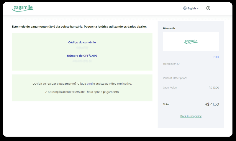 إيداع الأموال عبر التحويل البنكي (Itau، PicPay، Loterica، Boleto Rapido، Paylivre، Pagsmile، Bradesco، Santander) على Binomo