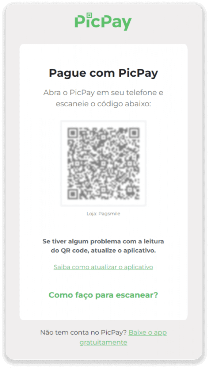 إيداع الأموال عبر التحويل البنكي (Itau، PicPay، Loterica، Boleto Rapido، Paylivre، Pagsmile، Bradesco، Santander) على Binomo