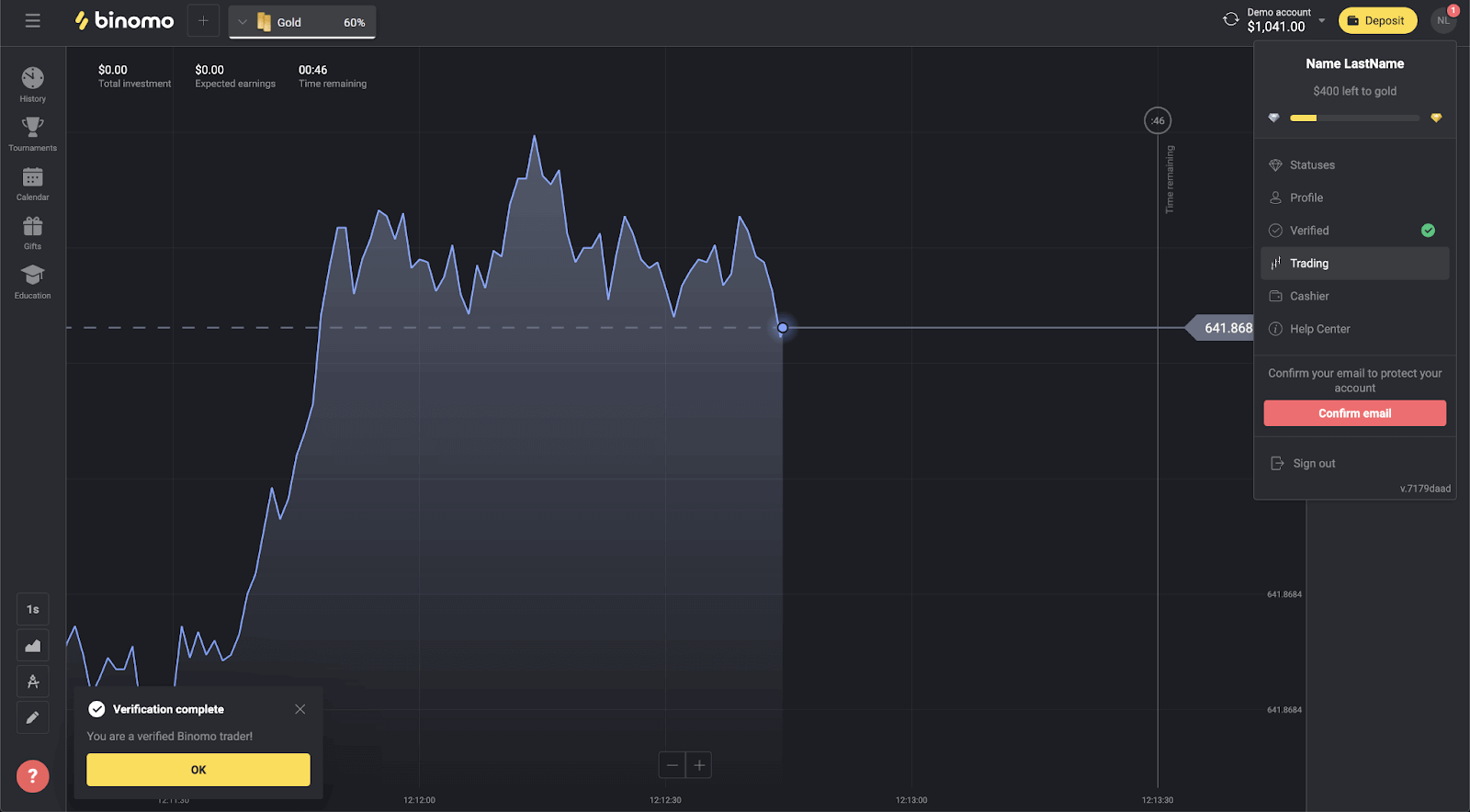 Ofte stillede spørgsmål (FAQ) om verifikation på Binomo