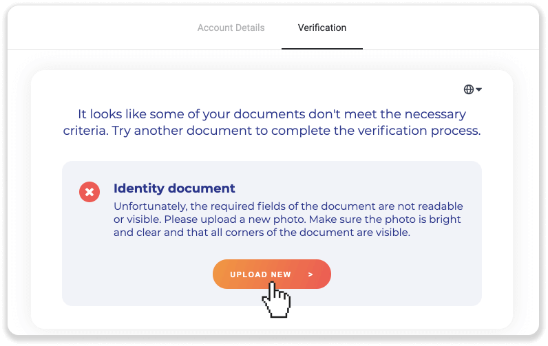 Ofte stillede spørgsmål (FAQ) om verifikation på Binomo