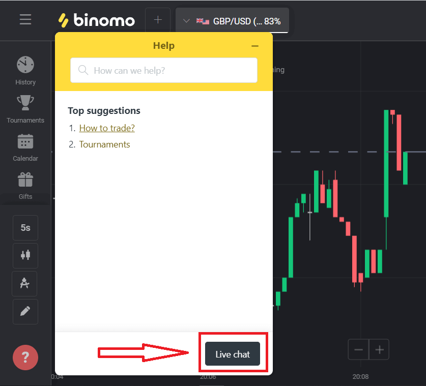 Binomo 지원팀에 연락하는 방법