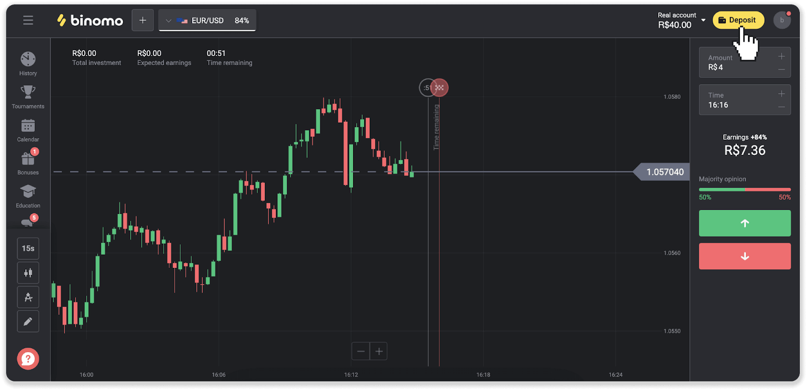 كيفية إيداع الأموال في Binomo كيفية إيداع الأموال في Binomo