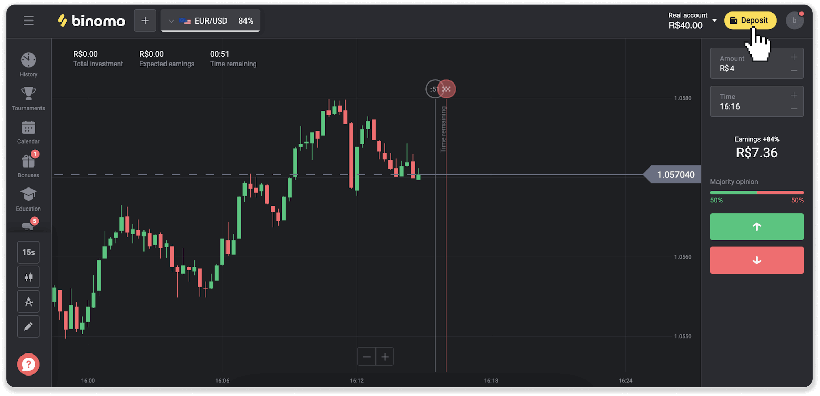 كيفية إيداع الأموال في Binomo كيفية إيداع الأموال في Binomo