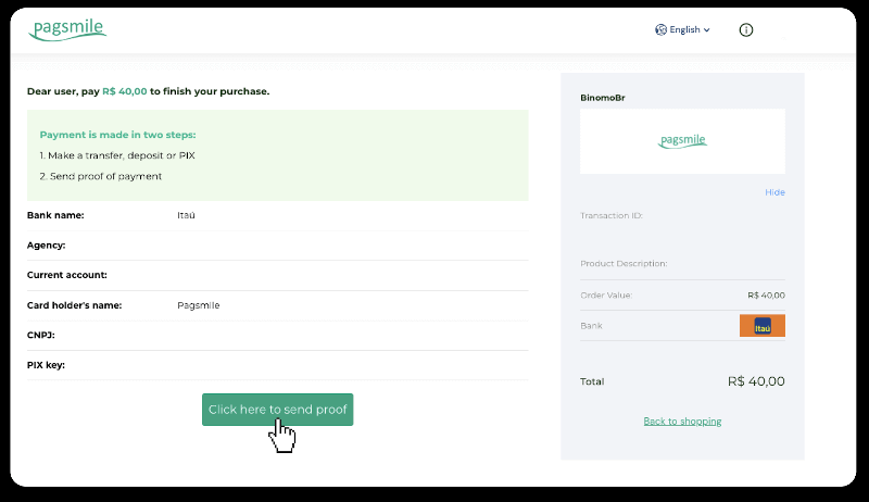 كيفية إيداع الأموال في Binomo كيفية إيداع الأموال في Binomo