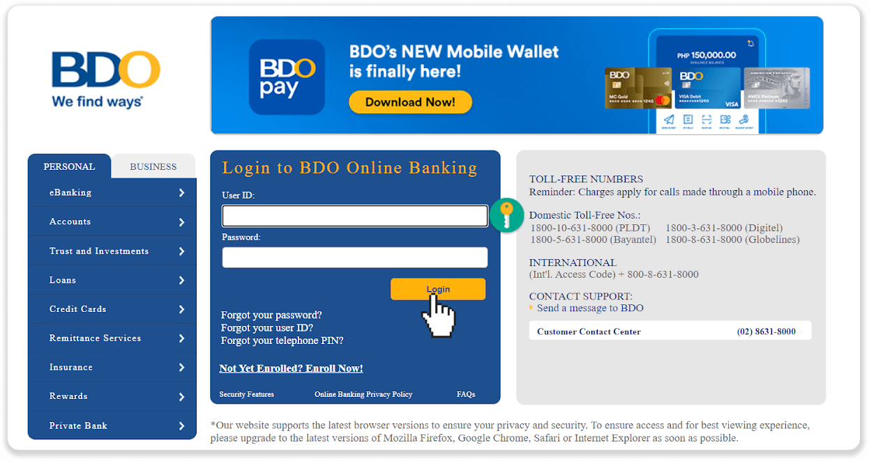 Depozitoni fonde në Binomo përmes kartave bankare të Filipineve (Visa / MasterCard / JCB), Transferta Bankare (BDO Internet Banking) dhe kuletat elektronike (GCash, GrabPay, Paymaya, Coins.ph, AstroPay, Webmoney WMZ, Advcash, Perfect Money) Depozitoni fonde në Binomo përmes kartave bankare të Filipineve (Visa / MasterCard / JCB), Transferta Bankare (BDO Internet Banking) dhe kuletat elektronike (GCash, GrabPay, Paymaya, Coins.ph, AstroPay, Webmoney WMZ, Advcash, Perfect Money)