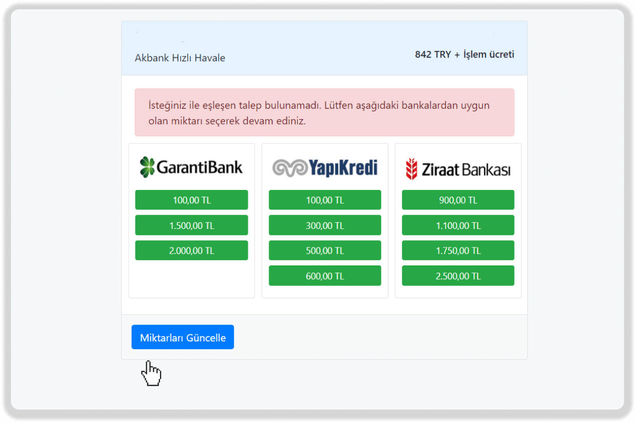 通过土耳其银行卡(Visa / MasterCard)、网上银行(银行转账、二维码、CEPbank、AKBANK、Türkiye İş Bankası、TEB、Deniz Bank、Ziraat Bankası、Türkiye Finans)和电子钱包将资金存入 Binomo 通过土耳其银行卡(Visa / MasterCard)、网上银行(银行转账、二维码、CEPbank、AKBANK、Türkiye İş Bankası、TEB、Deniz Bank、Ziraat Bankası、Türkiye Finans)和电子钱包将资金存入 Binomo