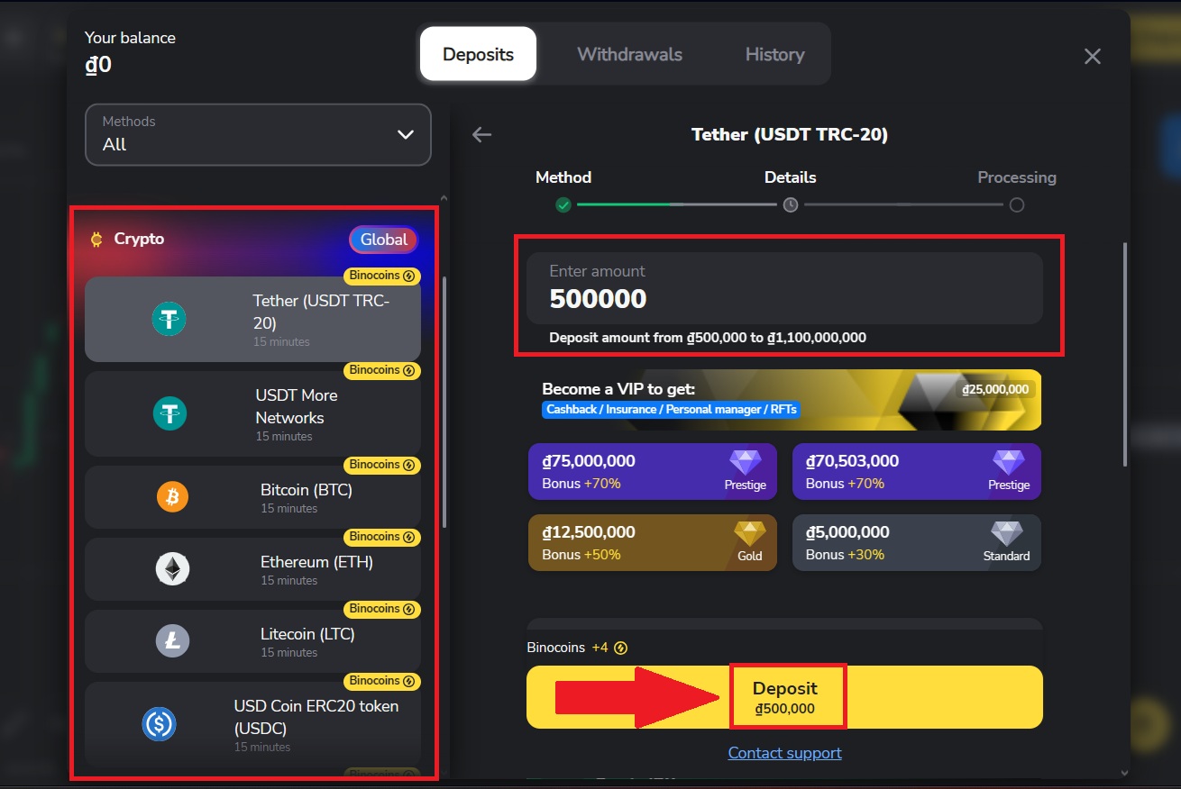 Kuidas 2026. aastal Binomole raha sisse maksta: samm-sammult juhend, tasud ja töötlemisaeg