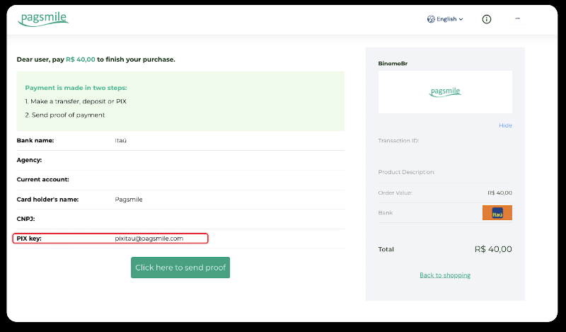 Як увійти та внести кошти в Binomo