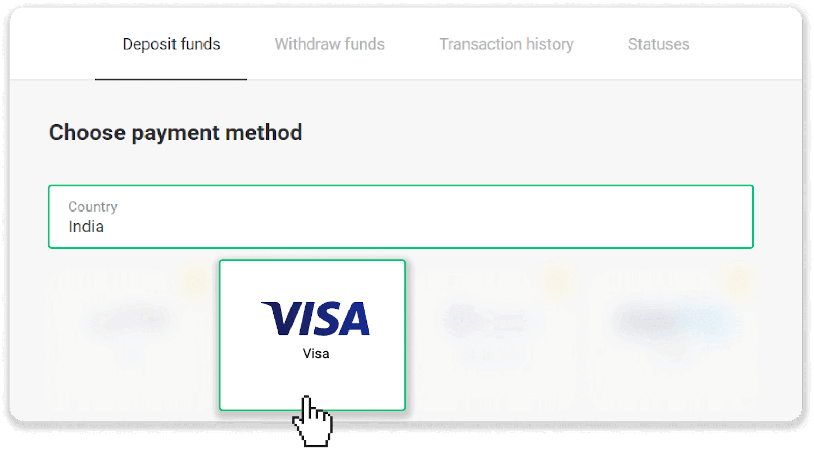 Як увійти та внести кошти в Binomo