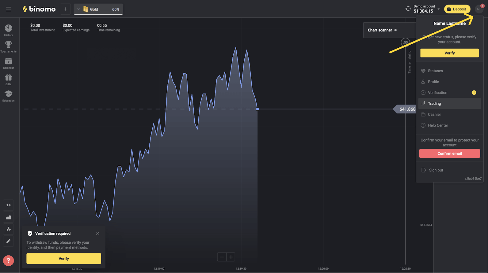 Hoe om rekening op Binomo te registreer en te verifieer