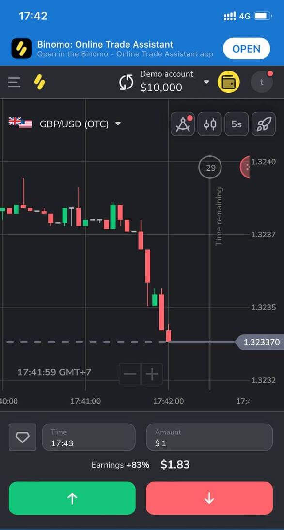 Binomo Trading에 가입하고 계정에 로그인하는 방법