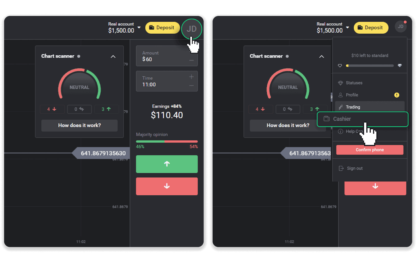 Как вывести средства из Binomo на мой электронный кошелек (Payfix, Webmoney WMZ, Tpaga, Perfect Money, ADV Cash, PayTM, Globe Pay, AstroPay, Jeton Wallet)