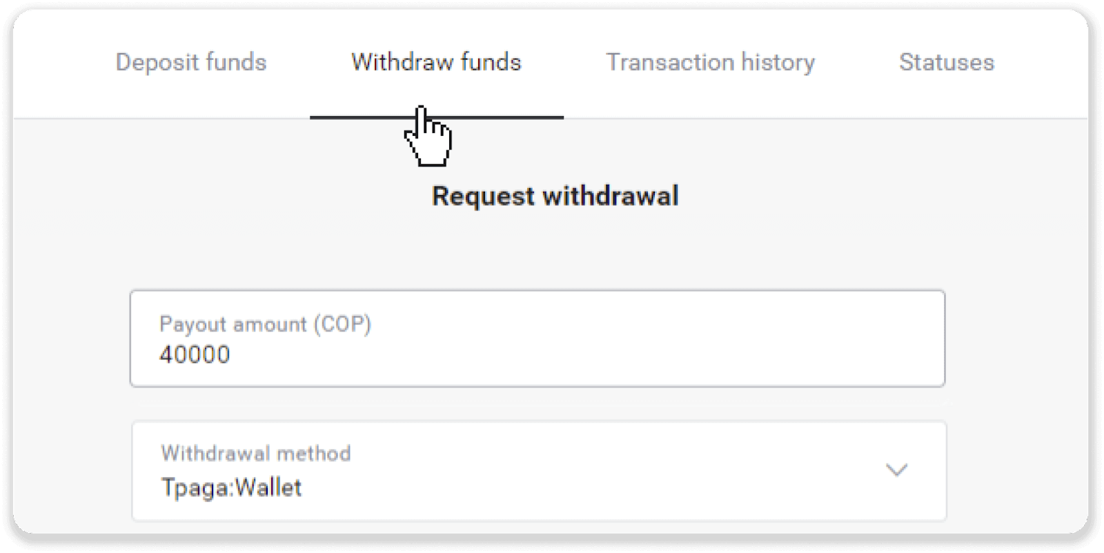 Как вывести средства из Binomo на мой электронный кошелек (Payfix, Webmoney WMZ, Tpaga, Perfect Money, ADV Cash, PayTM, Globe Pay, AstroPay, Jeton Wallet)