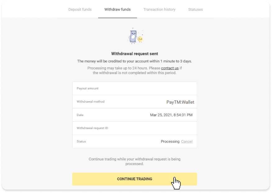 Как вывести средства из Binomo на мой электронный кошелек (Payfix, Webmoney WMZ, Tpaga, Perfect Money, ADV Cash, PayTM, Globe Pay, AstroPay, Jeton Wallet)