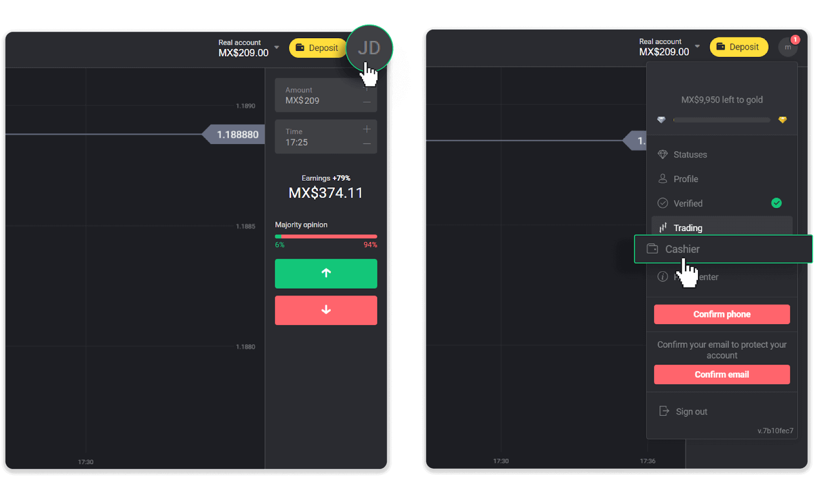 Как вывести средства из Binomo на мой электронный кошелек (Payfix, Webmoney WMZ, Tpaga, Perfect Money, ADV Cash, PayTM, Globe Pay, AstroPay, Jeton Wallet)