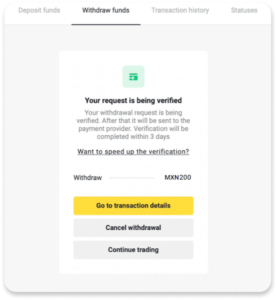 Как вывести средства из Binomo на мой электронный кошелек (Payfix, Webmoney WMZ, Tpaga, Perfect Money, ADV Cash, PayTM, Globe Pay, AstroPay, Jeton Wallet)