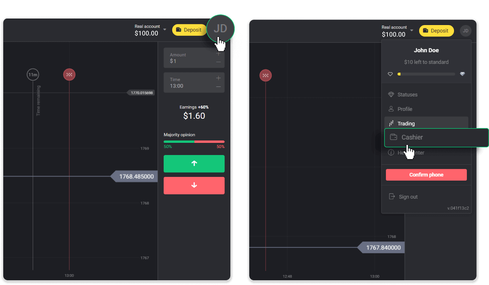 Как вывести средства из Binomo на мой электронный кошелек (Payfix, Webmoney WMZ, Tpaga, Perfect Money, ADV Cash, PayTM, Globe Pay, AstroPay, Jeton Wallet)