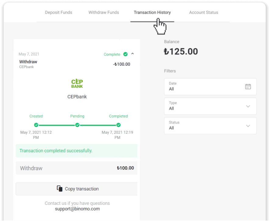 Cómo retirar fondos a mi cuenta bancaria (transferencia bancaria, banca por Internet, transferencia bancaria IMPS, transferencia bancaria NEFT, intercambiador indio, NetBanking, cuenta virtual, CEPbank, PIX) en Binomo