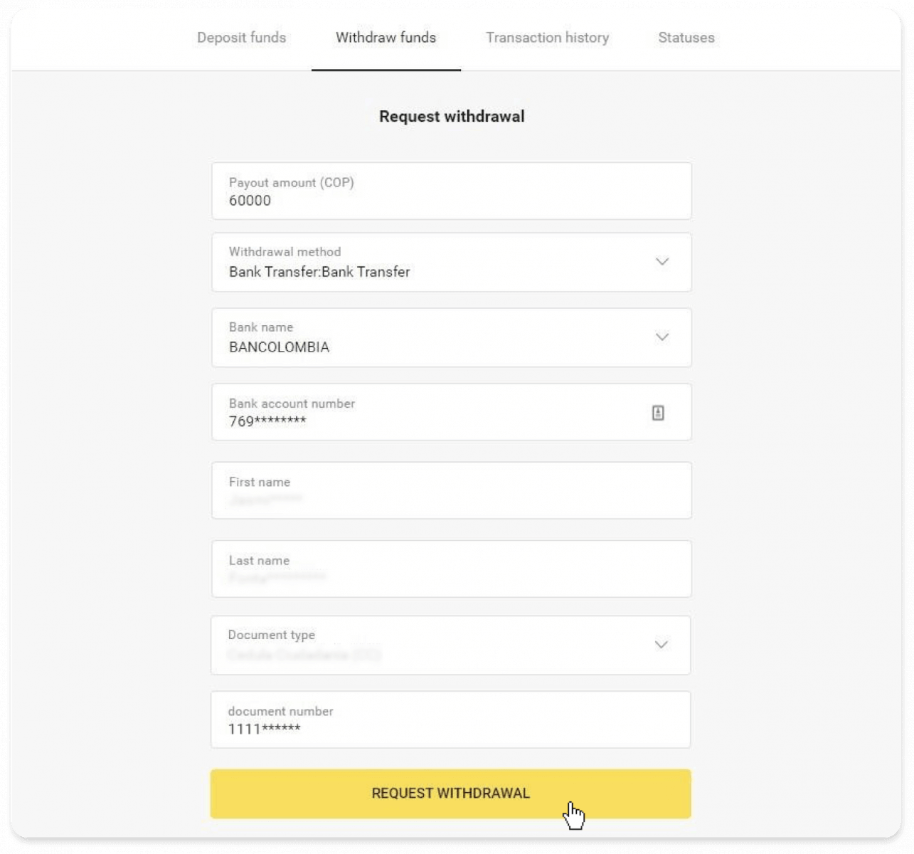 Cómo retirar fondos a mi cuenta bancaria (transferencia bancaria, banca por Internet, transferencia bancaria IMPS, transferencia bancaria NEFT, intercambiador indio, NetBanking, cuenta virtual, CEPbank, PIX) en Binomo